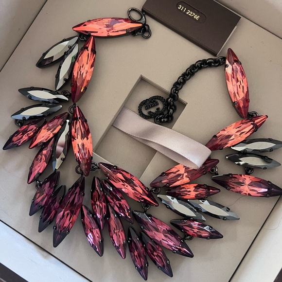 New in box Rare Gucci Crystal Statement Necklace￼! Perfect gift!! - Picture 2 of 4